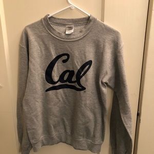 Gray Cal crew neck sweater
